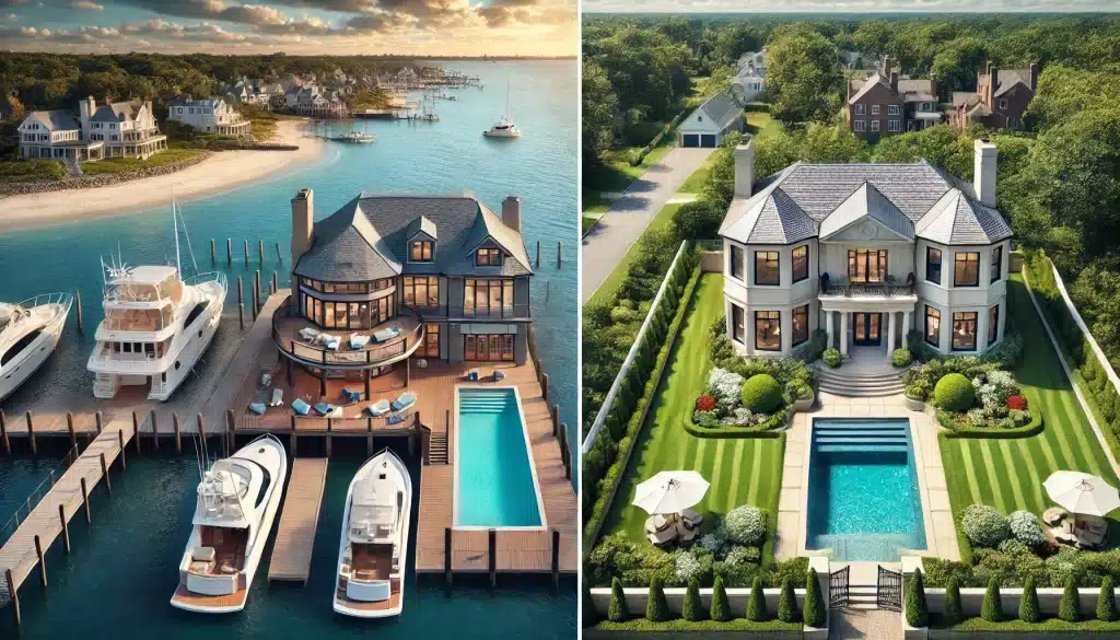 Waterfront vs Inland Luxury Homes