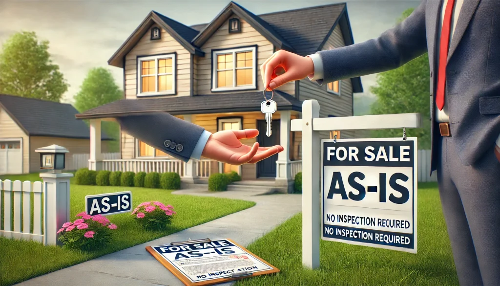 can you sell a house as is without inspection