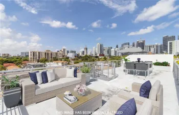 Private Roof Deck for the unit - access from living room