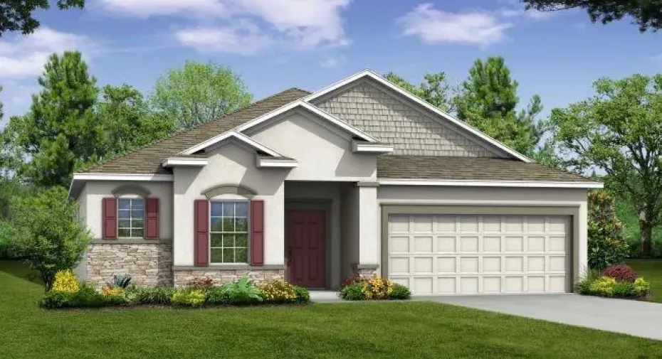 Artist Rendering with Stone Accent