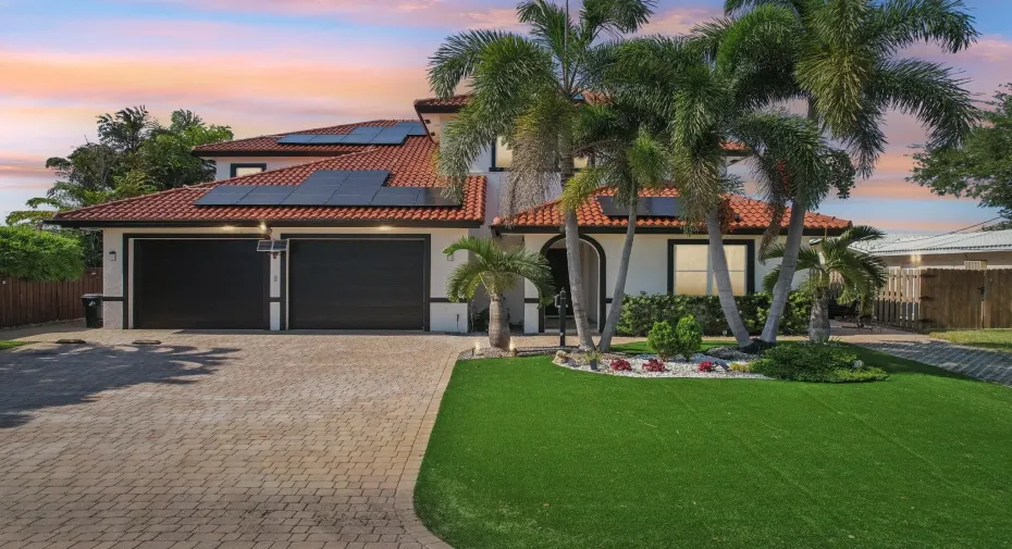 This south-facing home enjoys steady natural light throughout the day while staying cooler in the afternoons, since it’s shielded from the harsh western sun. This orientation boosts energy efficiency and makes outdoor spaces like patios and lanais more enjoyable, especially during hot summer months. It’s also ideal for solar panel installation, maximizing sun exposure for long-term energy savings.
