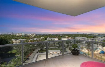 Unit 604 balcony sunsets with water views