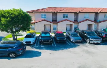 Front of the property, it is the one in the corner