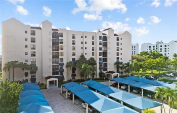Front of Building and covered parking area
