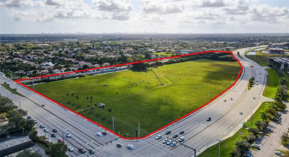 looking South-East...State Road 848 Stirling Road and University Dr State Road 817 with 1,800' frontage.
28.44 AC