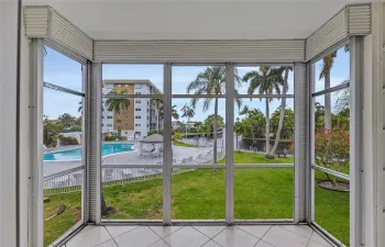 GREAT East views of the Middle River and pool area.