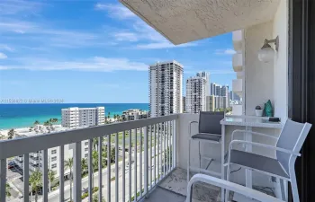 Spacious Balcony w/ ocean view.