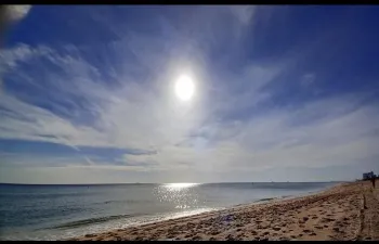 Sunrise on the Beach, across El Mar Drive.