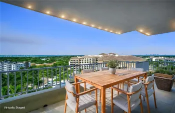 View from one of the balconies. Virtual Staged Furniture