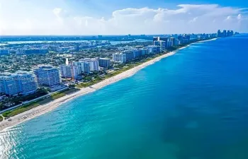 Aerial showing the Surfside waterfront