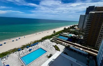 Ocean/Pool Deck View from an open Balcony.