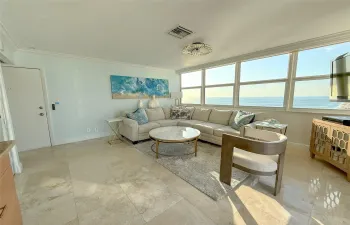 Living area with ocean views