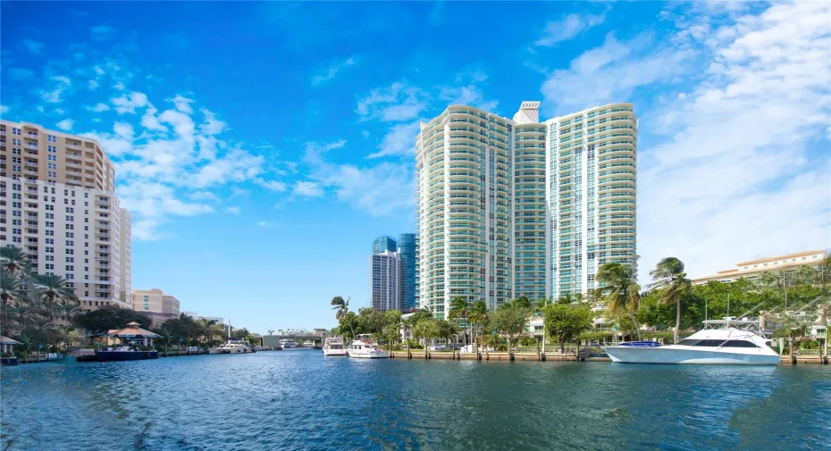 Exterior- Watergarden is located direclty on the New River just steps from Las Olas Blvd
