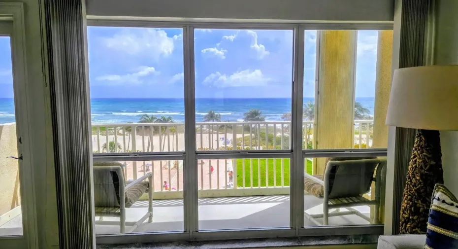 Oceanviews galore!  Sit on your wraparound balcony and enjoy the relaxing views.  Corner private balcony.