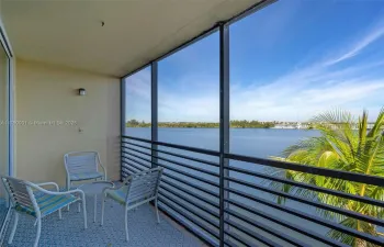 Lakefront balcony