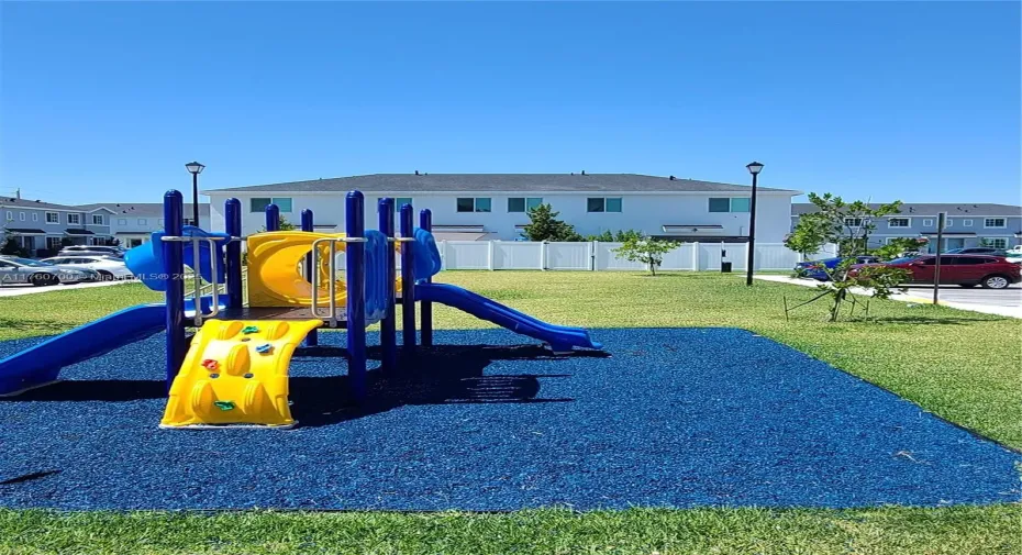 Play Area looking towards fenced backyard