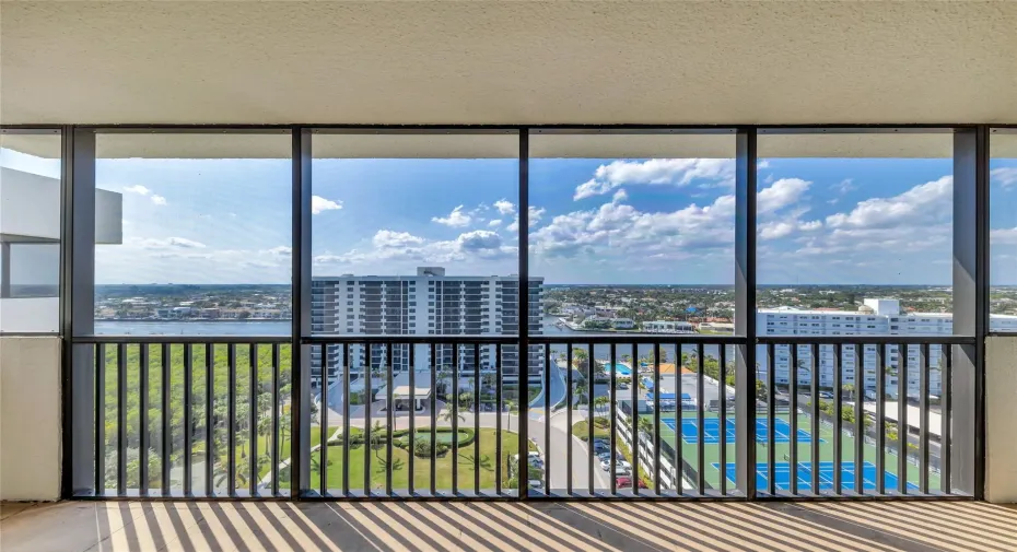 Enjoy beautiful water views from your large and spacious screened porch