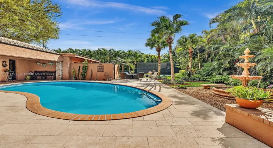 Pool and Patio toward Tennis Court