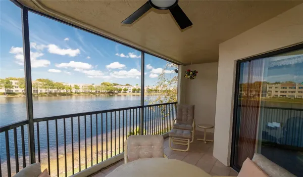 Enjoy the magnificent water view from your private screened in balcony.