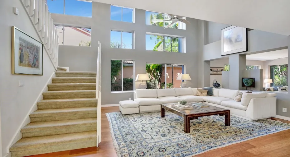 Soaring ceilings and this wall of windows create dramatic architecture, rare for a 3bed home!