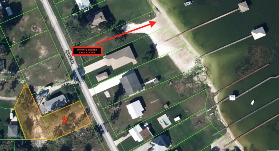 2 lots, private deeds access to Lake Childs/Placid.