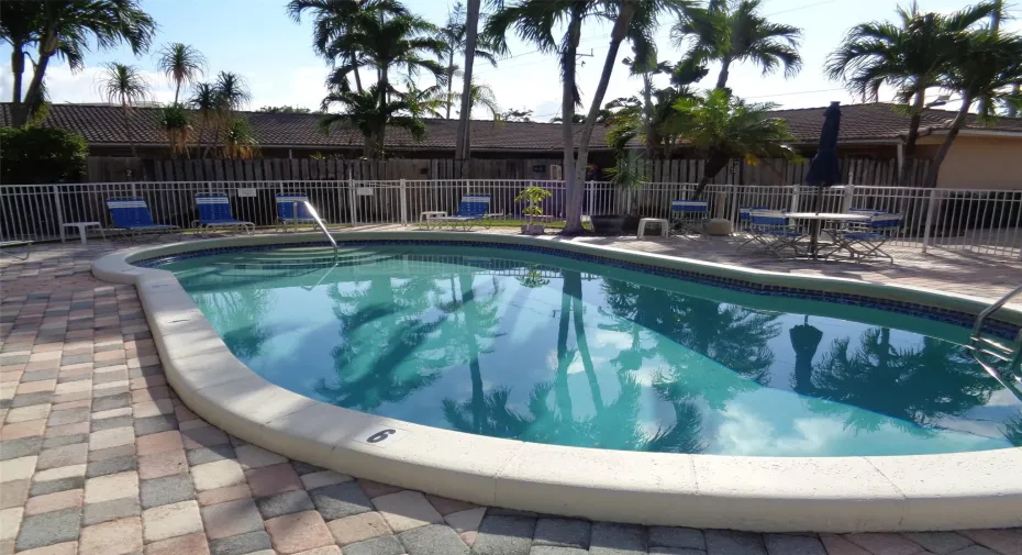 Courtyard pool area entry