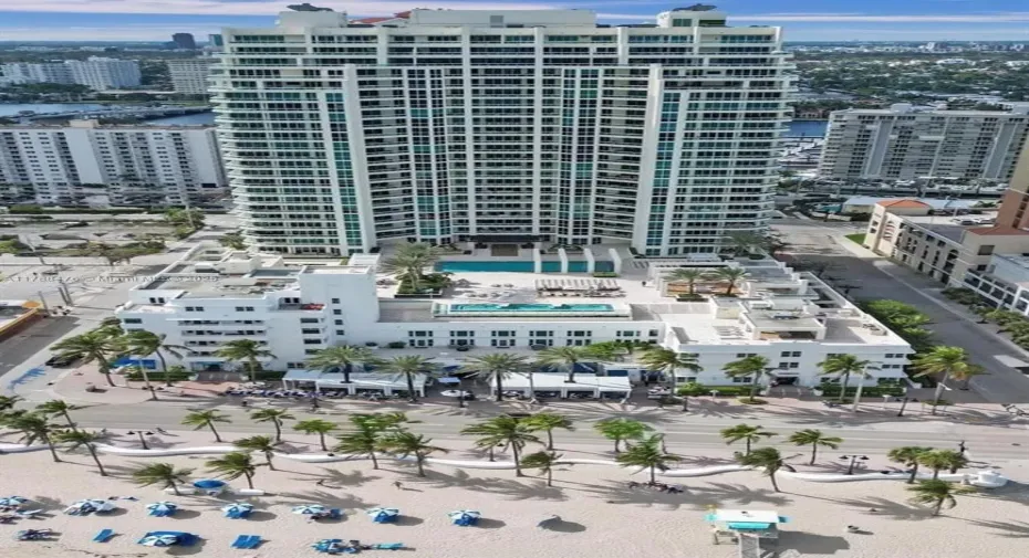 Las Olas Beach Club , luxurious oceanfront living in the heart of Fort Lauderdale Beach offering resort-like amenities, gorgeous sunrise to sunset views of the Atlantic Ocean, intracoastal, and city skyline of downtown Fort Lauderdale.
